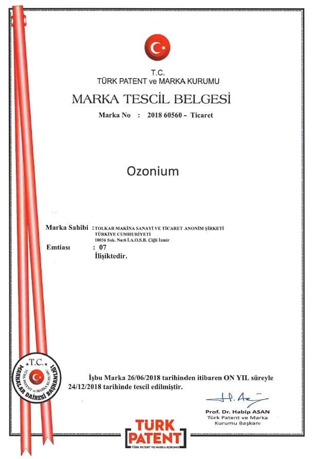 ozonium marka tescil belgesi 717